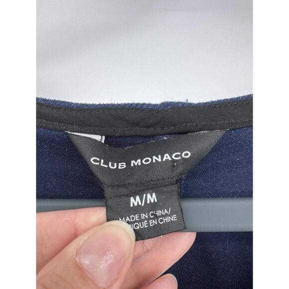 Club Monaco Cocoon V Neck Thick Knit Sweater Top in Tricot Blue Size Medium (M) - Picture 4 of 5